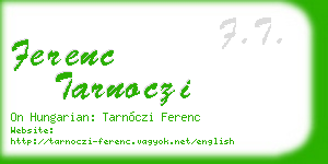 ferenc tarnoczi business card